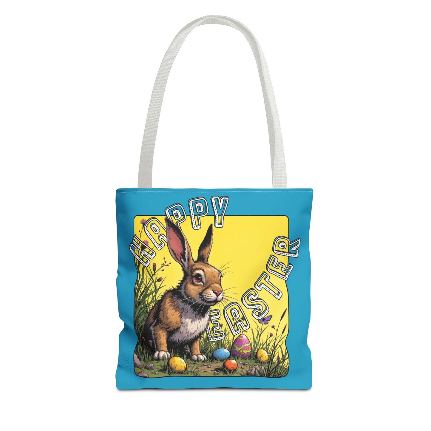 Happy Easter Tote Bag - Vibrant Bunny Design for Spring Celebrations, Easter bunny