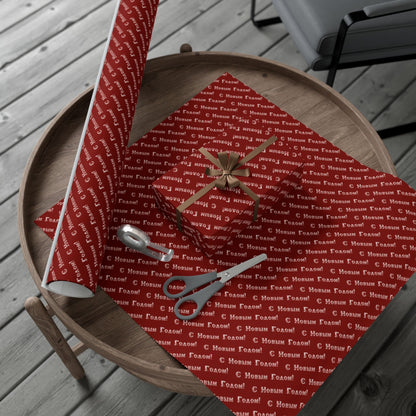Wrapping Paper — Red "С Новым Годом" Holiday Gift Wrap