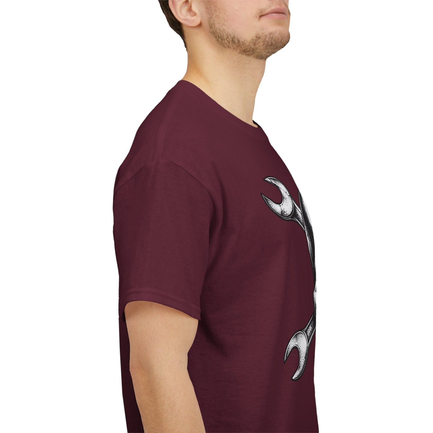 Mechanic Skull Tee — Wrench Crossbones Graphic T-Shirt
