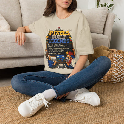 Pixels Built Legends T‑Shirt — Retro Gaming Nostalgia Tee