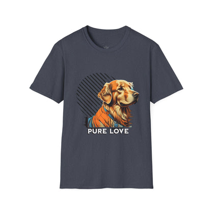 Pure Love Golden Retriever T-Shirt – Unisex Softstyle Tee for Dog Lovers