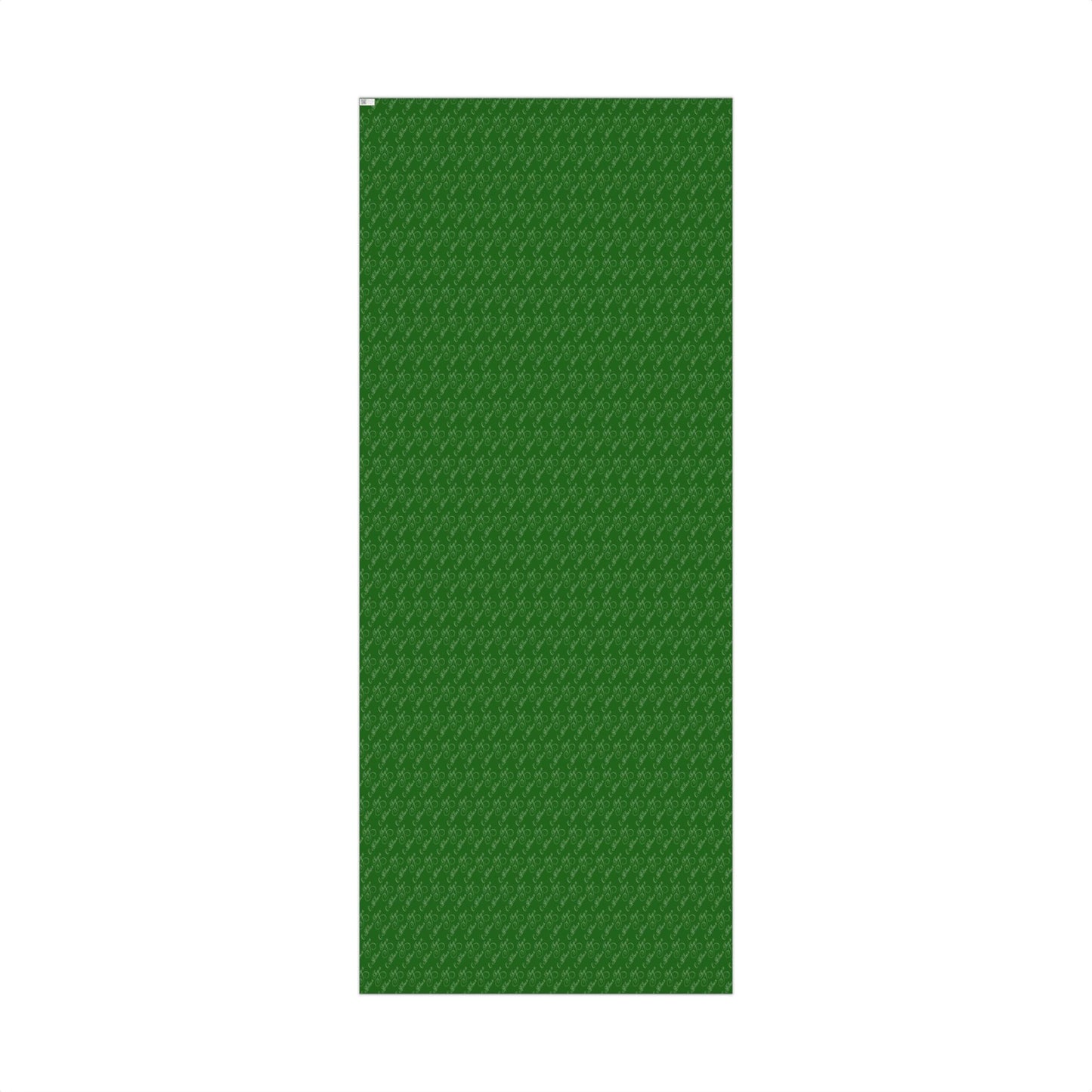 Wrapping Paper — Green Holiday Script "Merry Christmas" Pattern