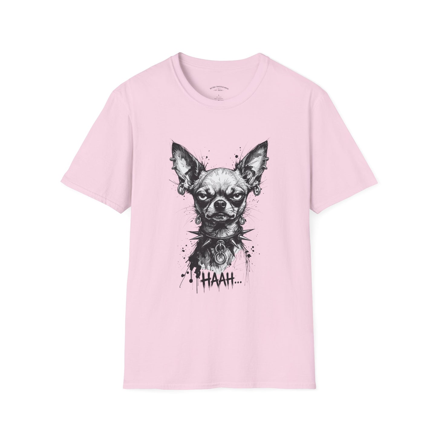 Chihuahua Portrait T‑Shirt — Expressive Black & White Dog Art Tee