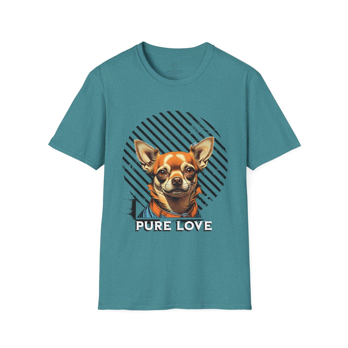 Dog Lover's Pure Love Unisex T-Shirt | Vibrant Orange Dog Design