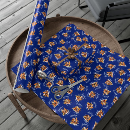 Copy of Gift Wrap — Blue Holiday Nativity Patterned Wrapping Paper