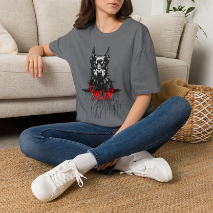 Doberman Portrait T-Shirt — "Warm Amour" Graphic Tee for Dog Lovers
