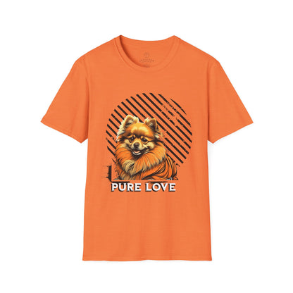 Pure Love Pomeranian T-Shirt - Unisex Softstyle Tee for Dog Lovers