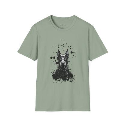 Doberman Ink Splatter T-Shirt
