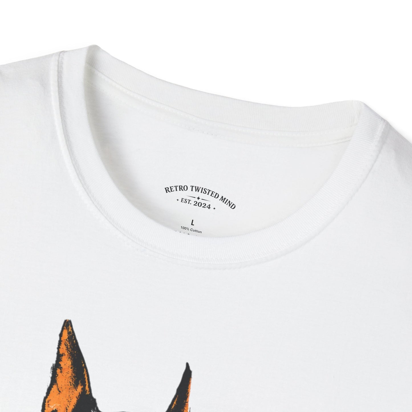 Doberman Graphic Tee — 'No, Thank You' Street Art T-Shirt