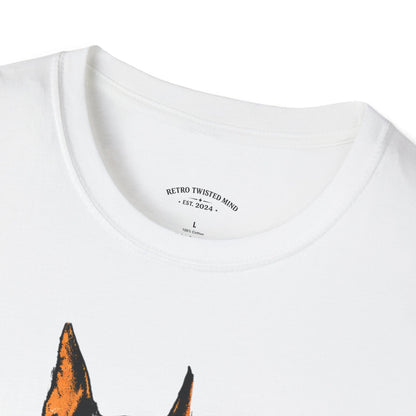 Doberman Graphic Tee — 'No, Thank You' Street Art T-Shirt