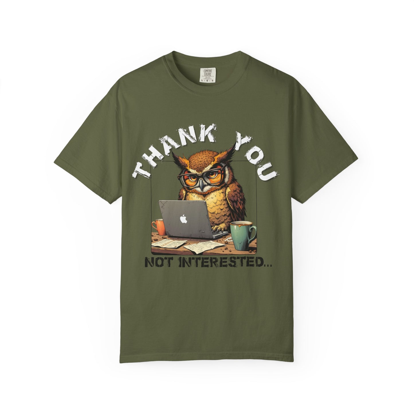 Owl 'Thank You, Not Interested' Graphic T-Shirt