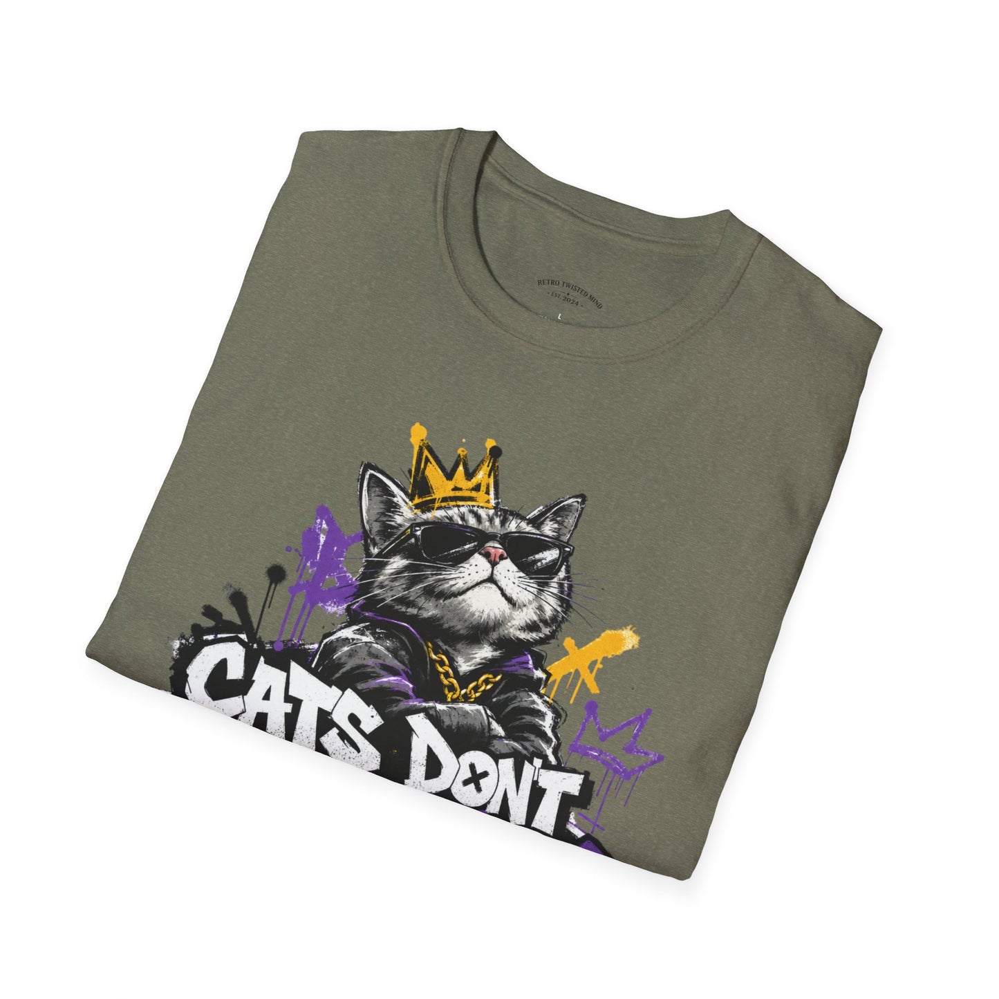 Cat Graphic Tee — "Cats Don't Have Owners They Have Staff"