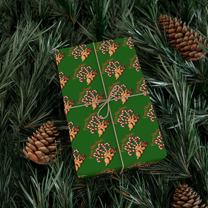 Christmas Gingerbread Tree Wrapping Paper — Holiday Gift Wrap Sheets