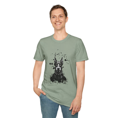 Doberman Ink Splatter T-Shirt