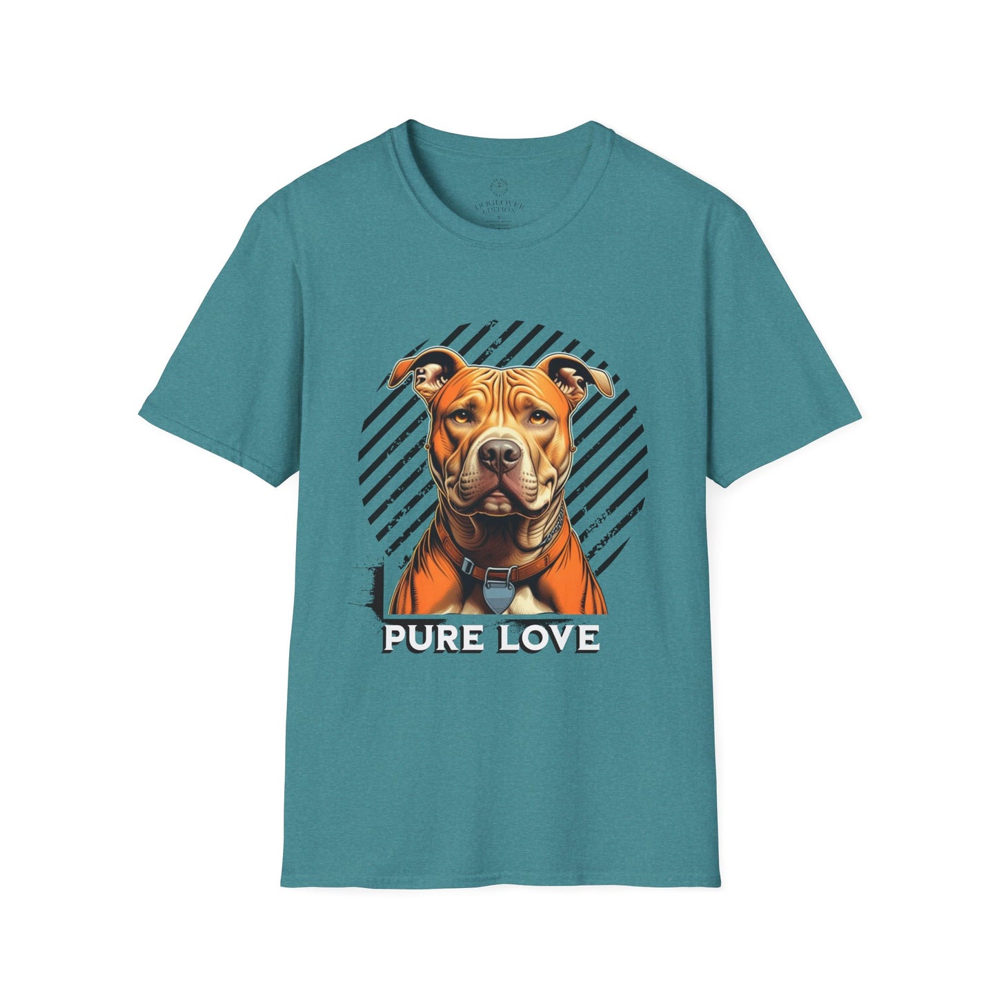 Unisex Softstyle T-Shirt - Pure Love Pitbull Graphic Tee