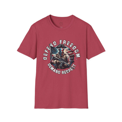 Defend Freedom Unisex Softstyle T-Shirt - Patriotic Graphic Tee