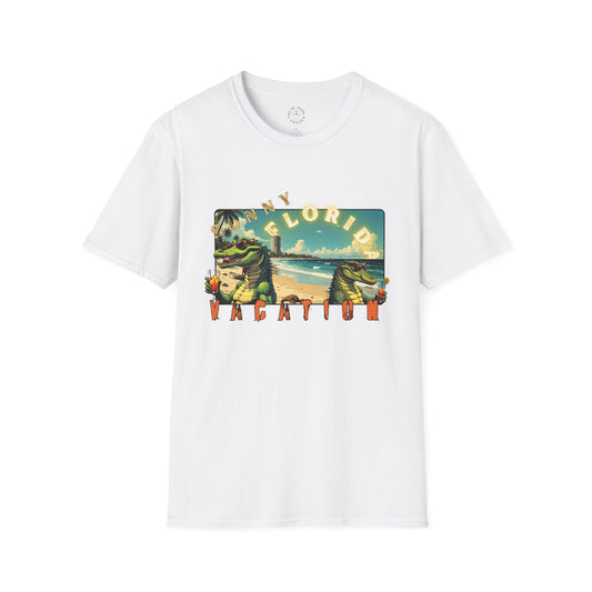 Sunny Florida Vacation T-Shirt - Unisex Softstyle Tee for Travel Lovers