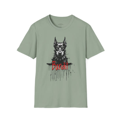 Doberman Portrait T-Shirt — "Warm Amour" Graphic Tee for Dog Lovers
