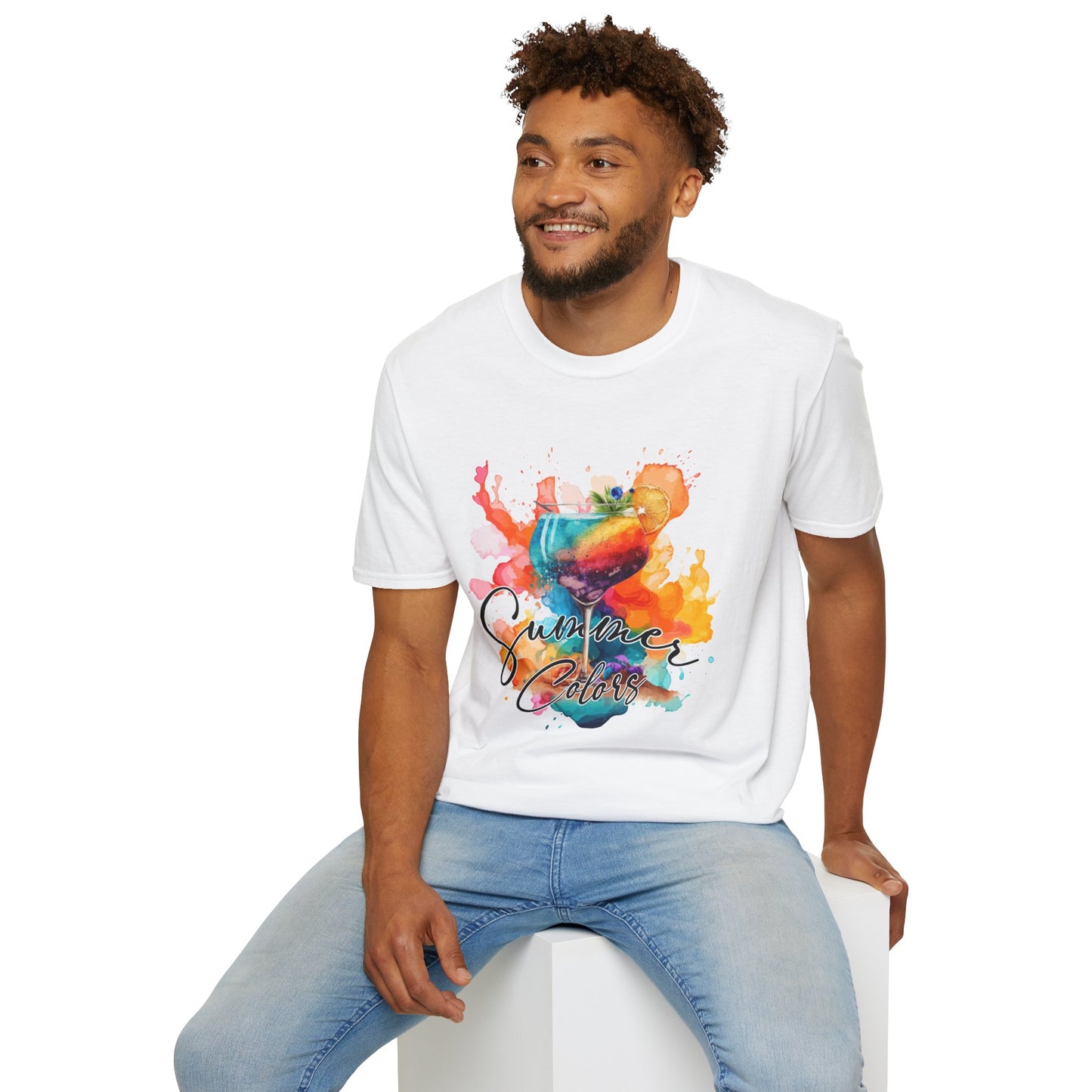 Colorful Artistic T-Shirt with Inspirational Design, Unisex Softstyle Tee, Gift for Art Lovers, Casual Wear, Birthday Gift Idea