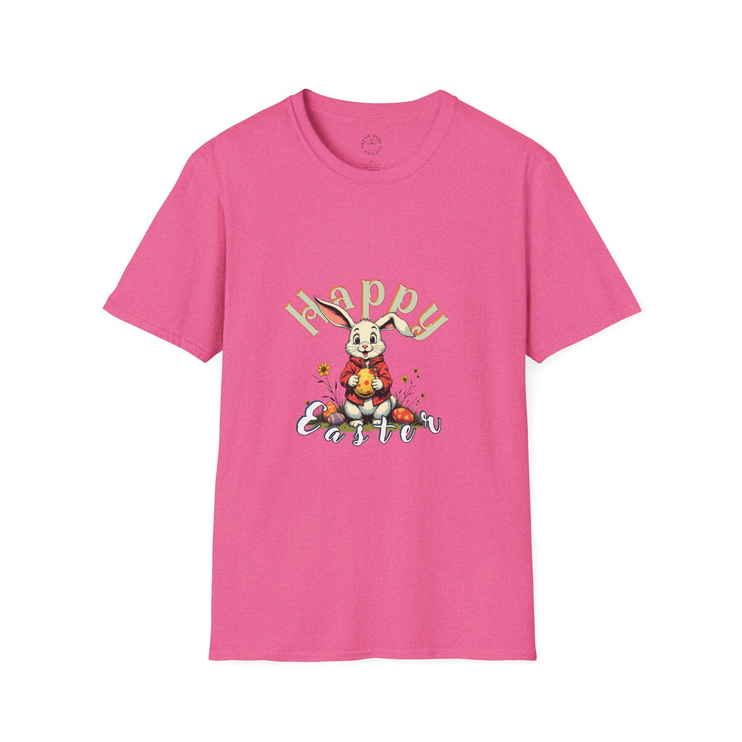 Happy Easter Unisex Softstyle T-shirt - Spring Celebration Tee,easter bunny