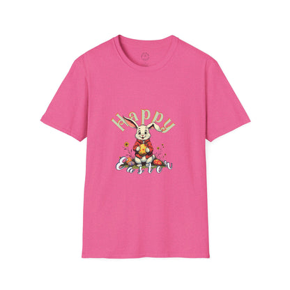 Happy Easter Unisex Softstyle T-shirt - Spring Celebration Tee,easter bunny