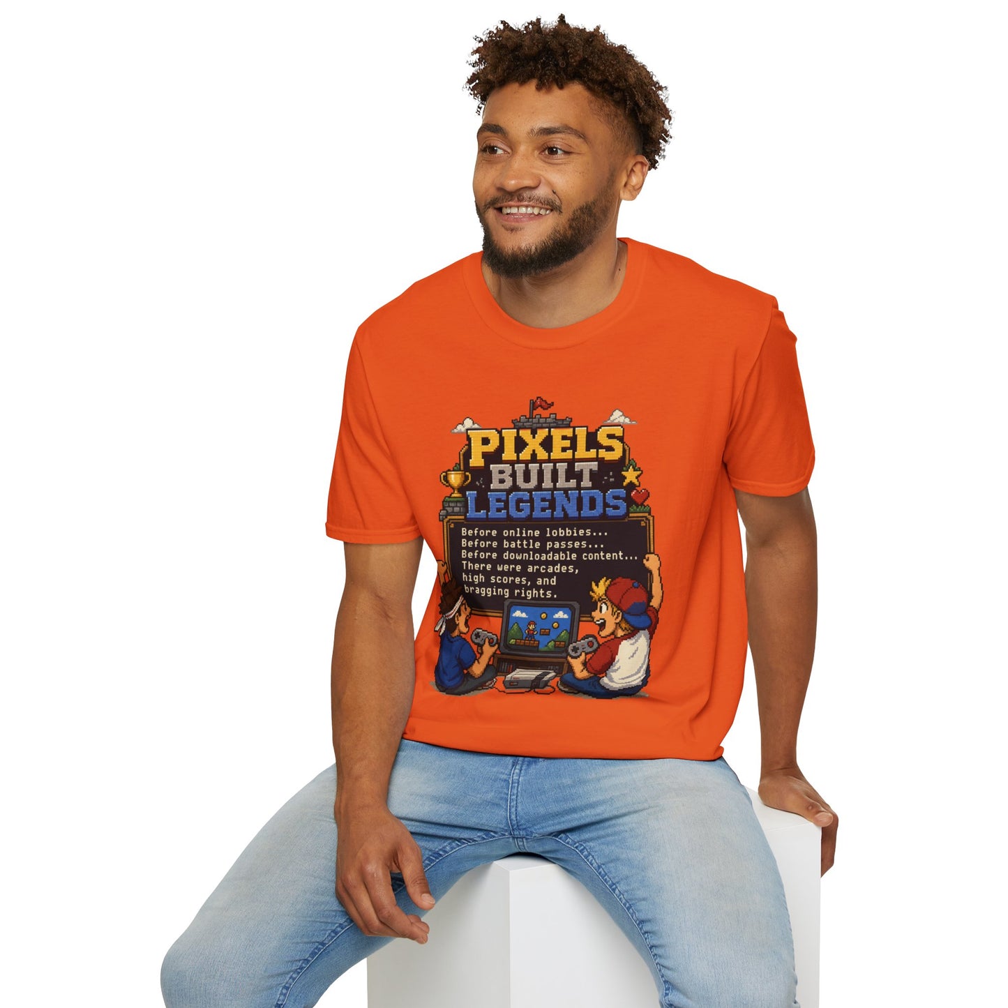 Pixels Built Legends T‑Shirt — Retro Gaming Nostalgia Tee