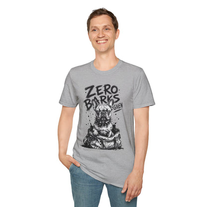 Zero Barks Given Bulldog T-Shirt — Funny Dog Lover Tee