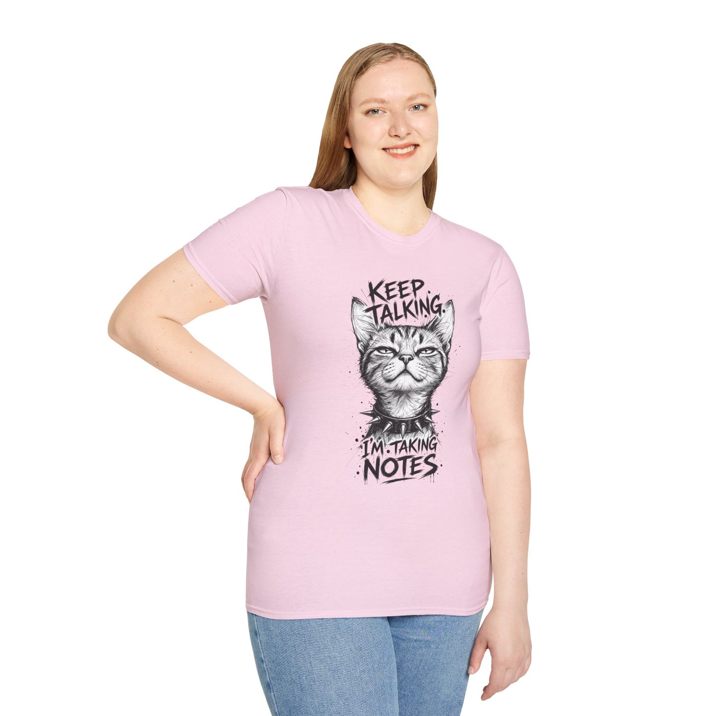 Keep Talking I'm Taking Notes Cat T‑Shirt