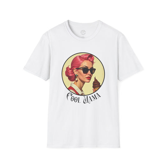 Cool Mama Vintage Graphic Unisex Softstyle T-Shirt,mama,mom and ice cream