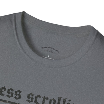 T-Shirt — "Less Scrolling, More Strolling" Dog Graphic Tee