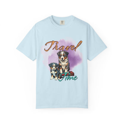 Travel Time Dog Lovers Unisex T-Shirt, Vintage Pet Tee, Dog Travel Shirt, Cute Pet Lover Gift, Animal Adventure Apparel