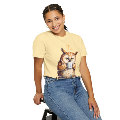 Not Ready Yet Owl T-Shirt — Cute Coffee Morning Graphic Tee