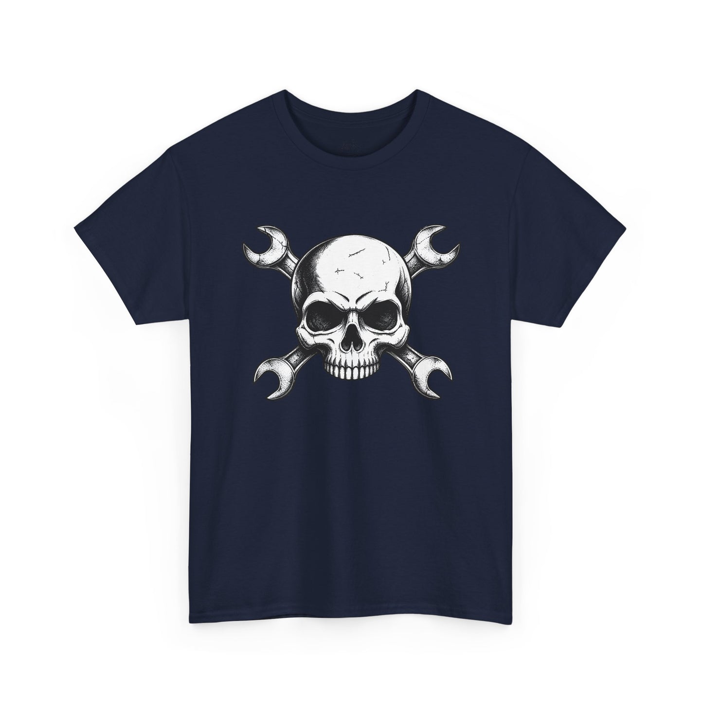 Mechanic Skull Tee — Wrench Crossbones Graphic T-Shirt
