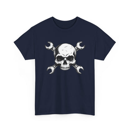 Mechanic Skull Tee — Wrench Crossbones Graphic T-Shirt