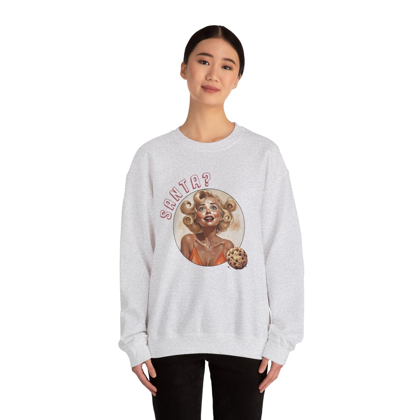 Funny Cookie Lover Sweatshirt - Retro Design - Santa? Christmas