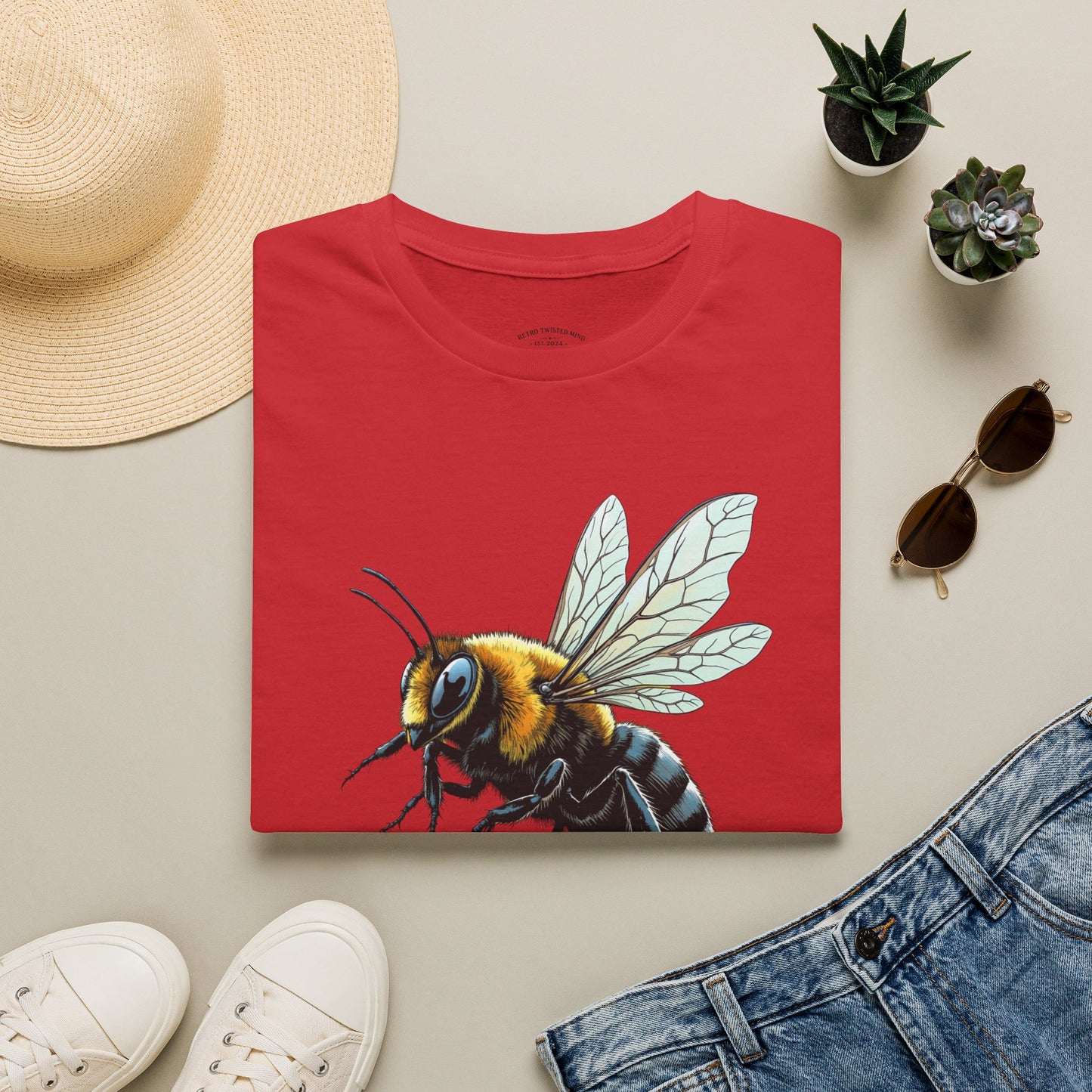 Bee Happy T‑Shirt — Cute Bumblebee Graphic Tee