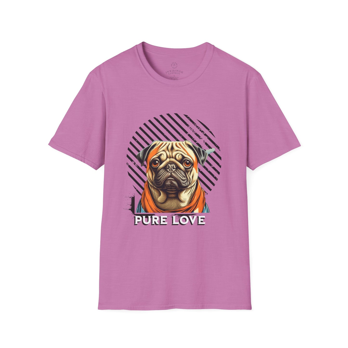 Pure Love Pug T-Shirt - Unisex Softstyle Tee