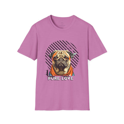 Pure Love Pug T-Shirt - Unisex Softstyle Tee