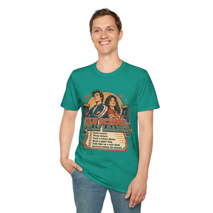 T-Shirt — Retro 'Old School' Arcade Couple Vintage Gamer Tee
