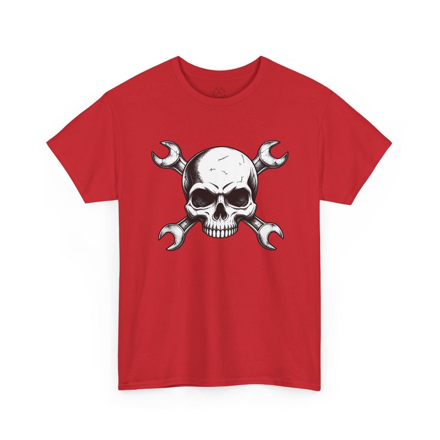 Mechanic Skull Tee — Wrench Crossbones Graphic T-Shirt