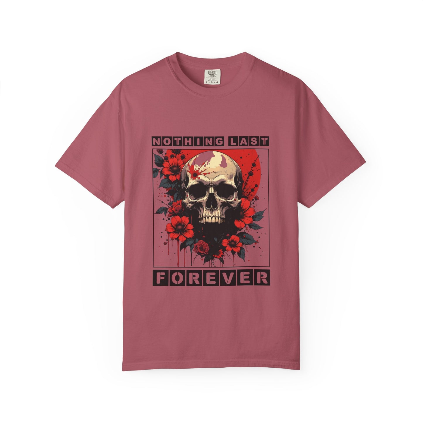 Edgy Skull Graphic T-Shirt - Unique Casual Wear, Unisex Streetwear, Gift for Music Lovers, Halloween Costume, Forever Quote Tee