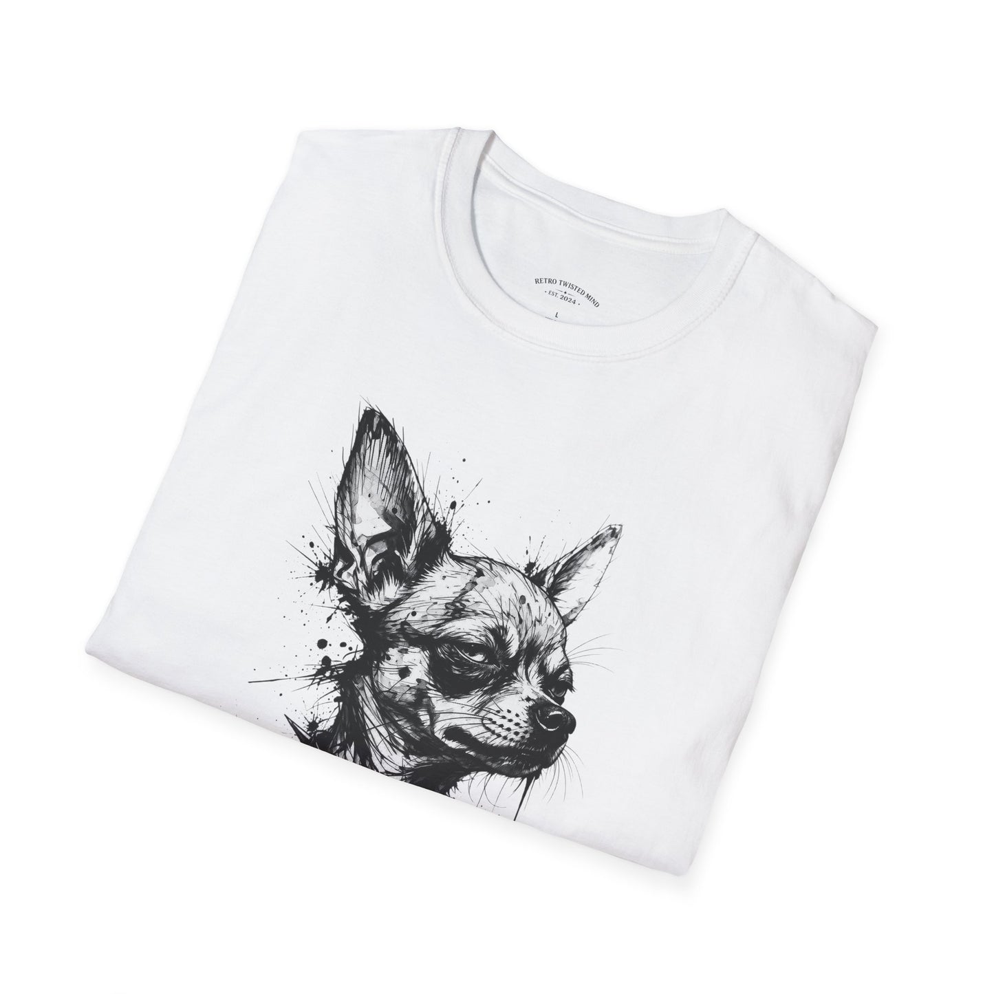 Chihuahua Portrait T‑Shirt — "I'm Not Here, That's an Illusion"