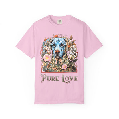 Pure Love Dog T-Shirt - Unisex Garment-Dyed Tee for Pet Lovers