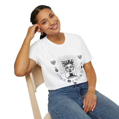 Queen of Spades Graphic T‑Shirt — Vintage Playing Card Portrait Tee