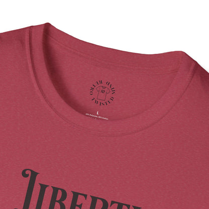 Liberty or Nothing Skull T-Shirt | Unisex Softstyle Tee for Independence Day & Patriotic Celebrations