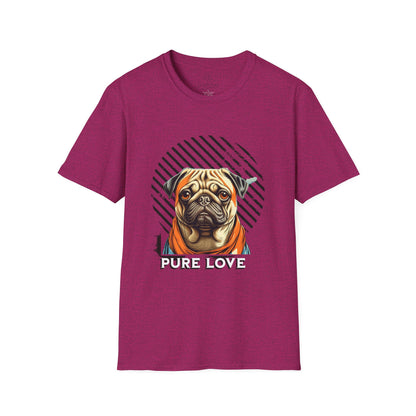 Pure Love Pug T-Shirt - Unisex Softstyle Tee