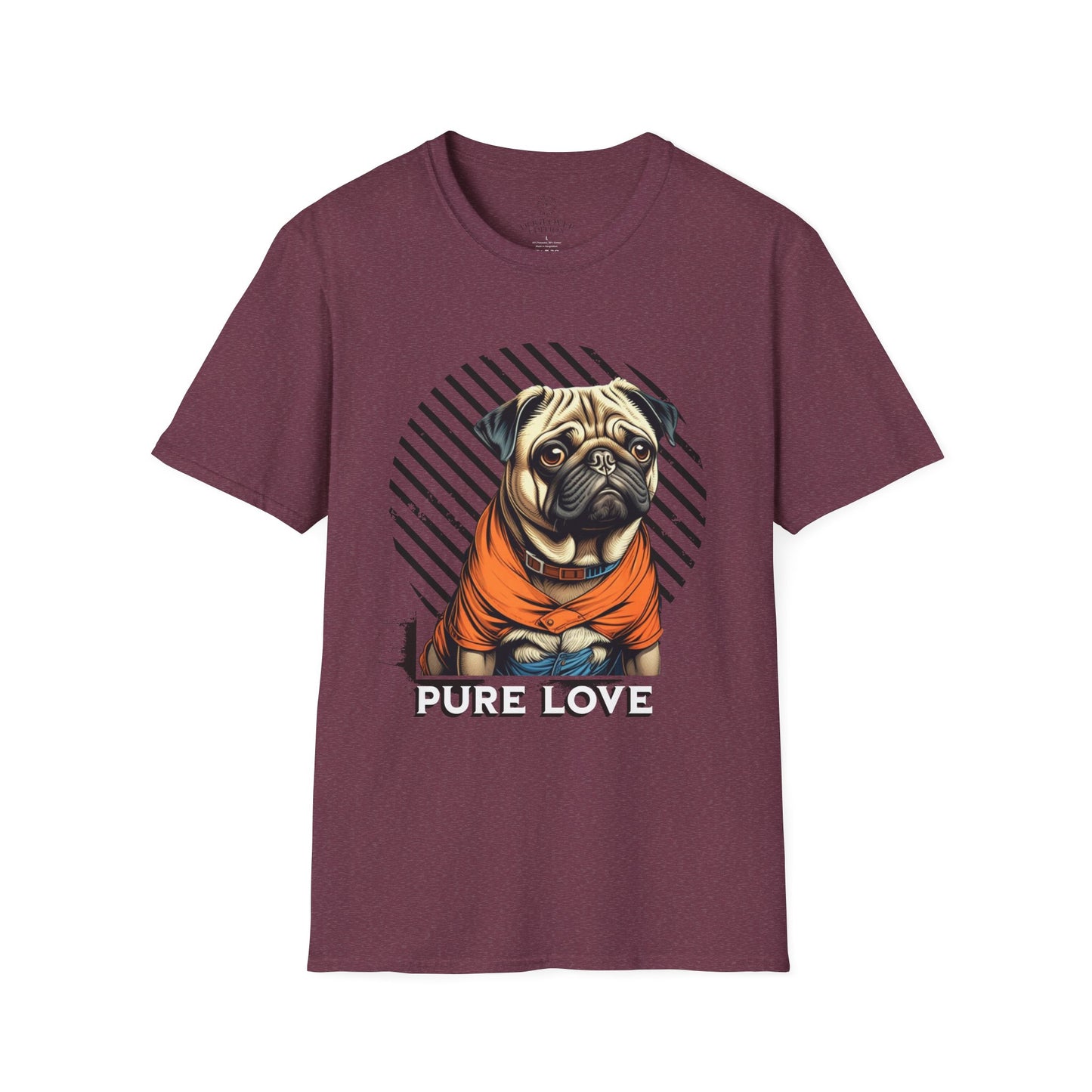 Pure Love Pug Unisex Softstyle T-Shirt