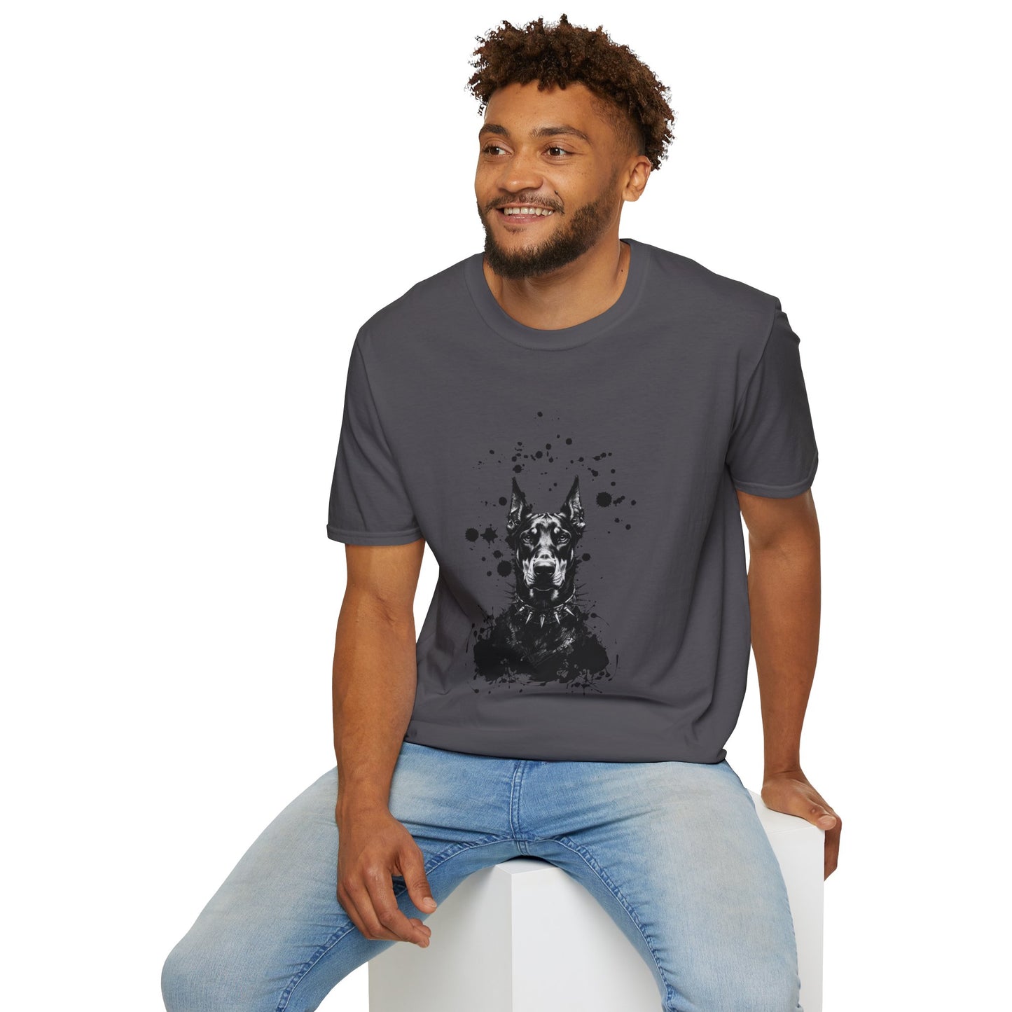 Doberman Ink Splatter T-Shirt