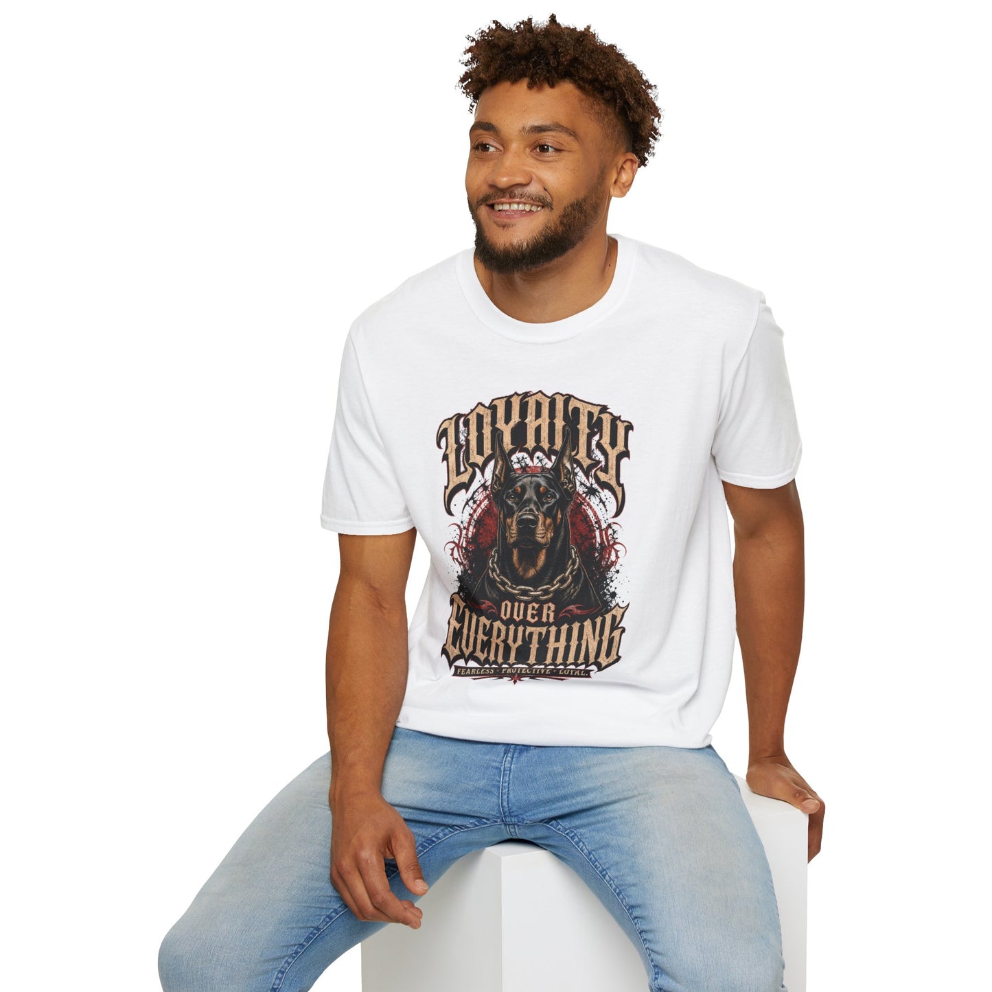 T-Shirt — Loyalty Over Everything Doberman Graphic Tee