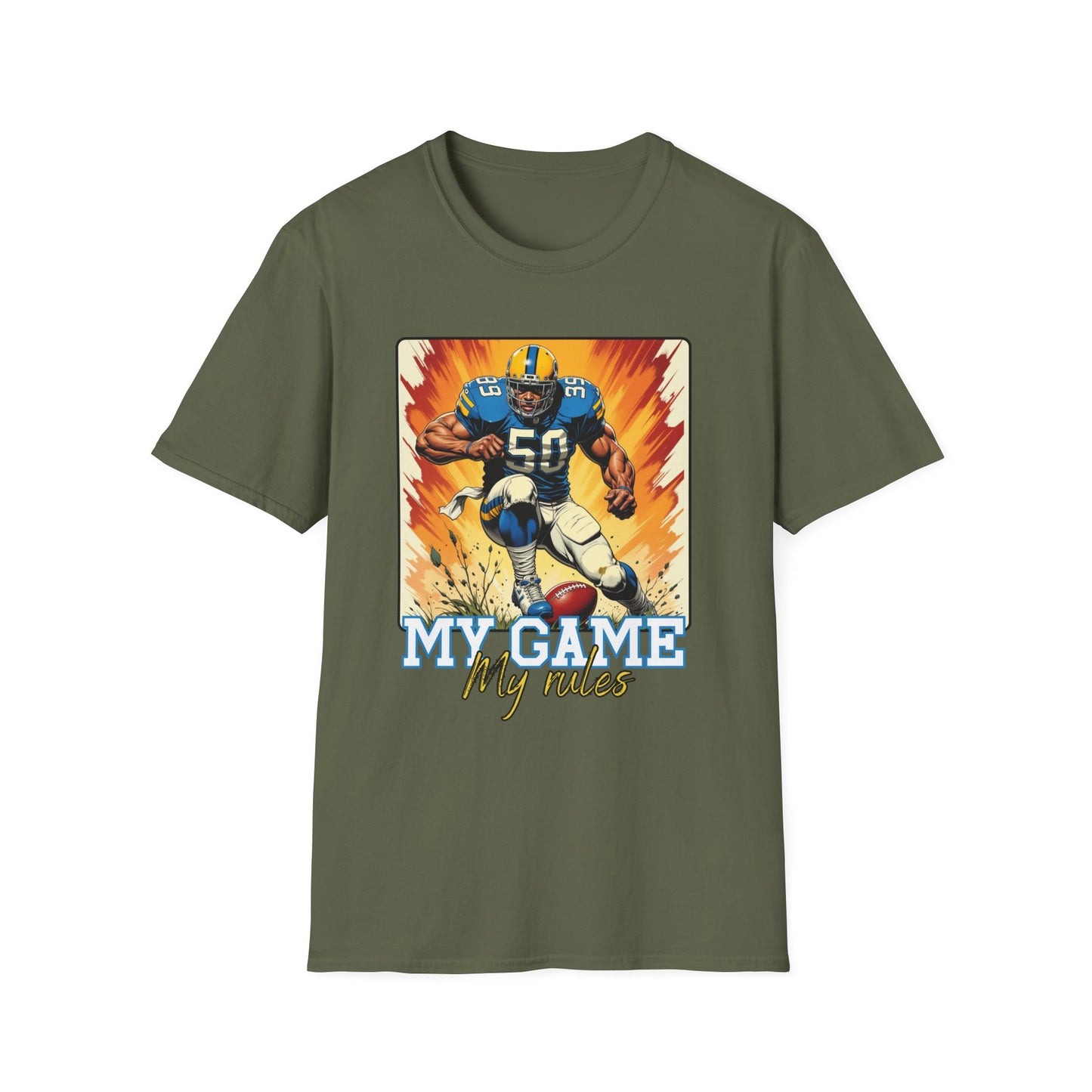 My Game My Rules Unisex Softstyle T-Shirt - Perfect for Sports Fans.sport